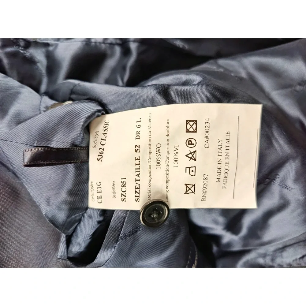 Ermenegildo Zegna Teaveller Saks Fifth Avenue Suit Men 52 Glen Plaid Pants 46X31